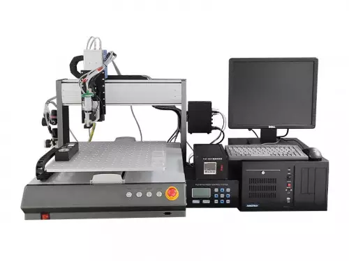 Automated desktop glue dispensing machine with CCD visual and PC computer