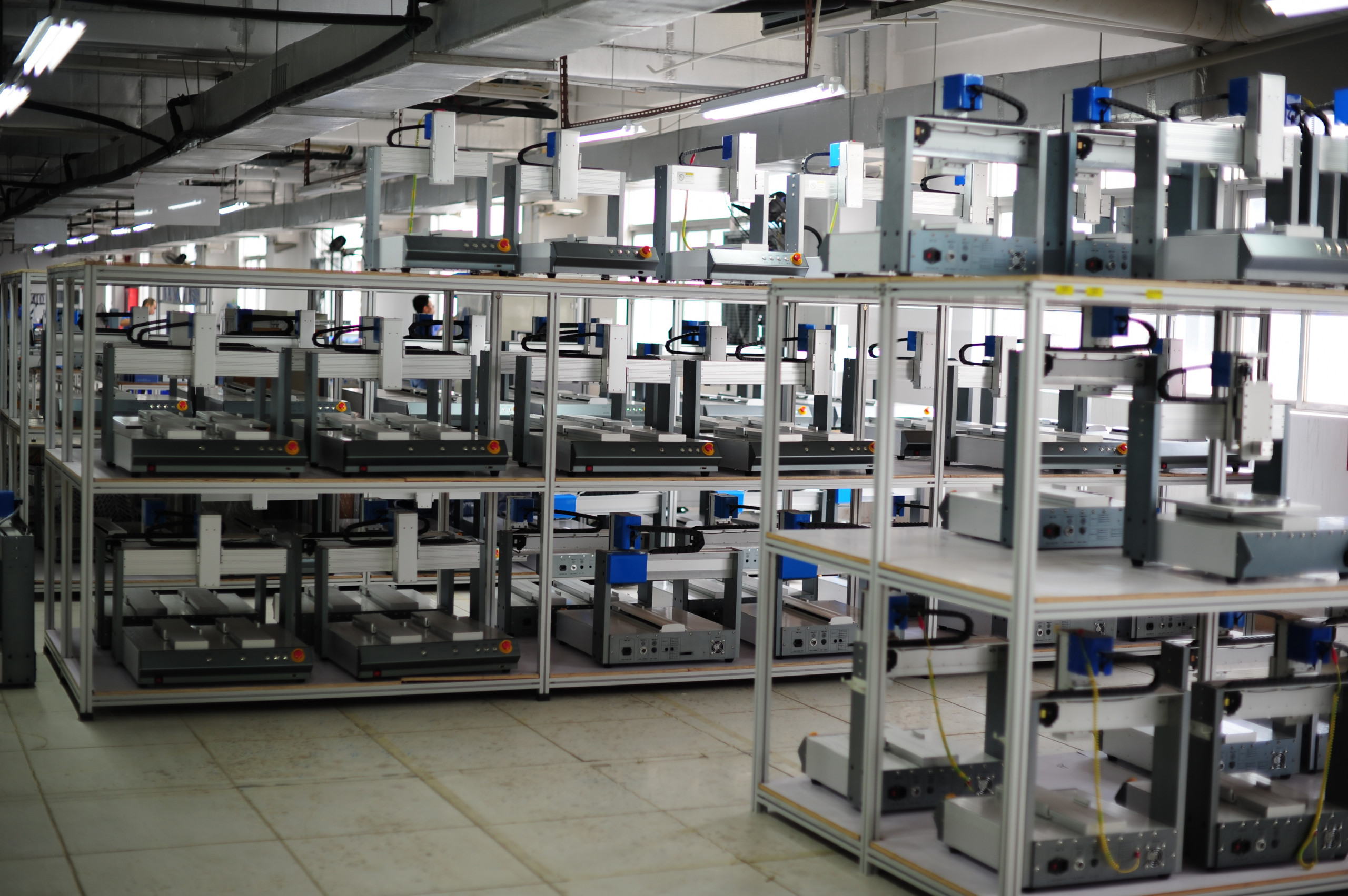 Auto desktop glue dispensing machines warehouse stock