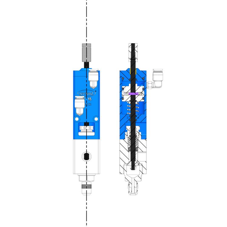 High-precision pneumatic stainless steel suction glue dispensing valve ...