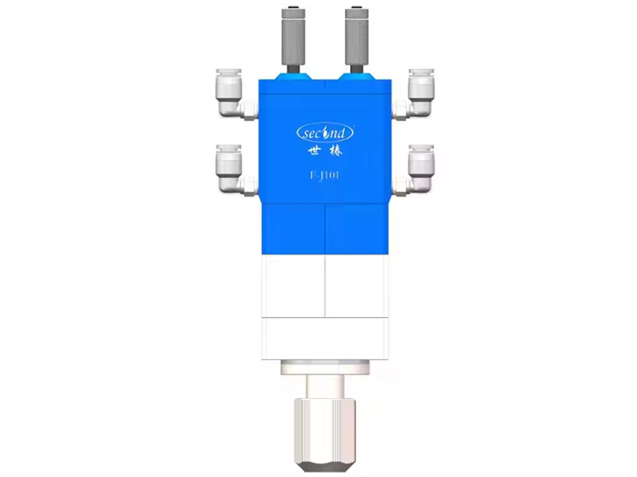 Double-liquid-static-glue-dispensing-valve