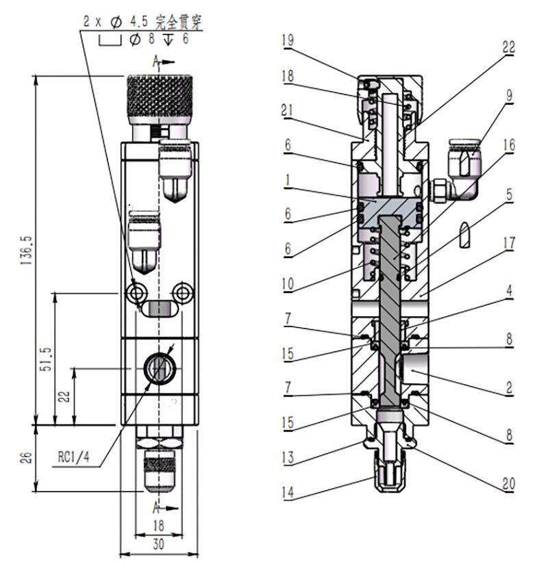 High-pressure-glue-dispensing-valve