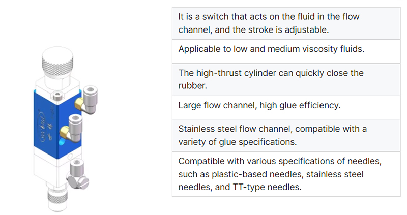 Needle glue dispensing valve