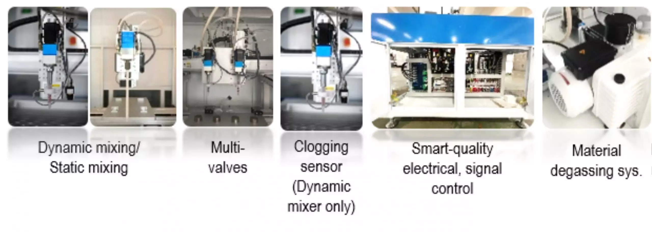 automatic 2-part materials mixing and potting machine