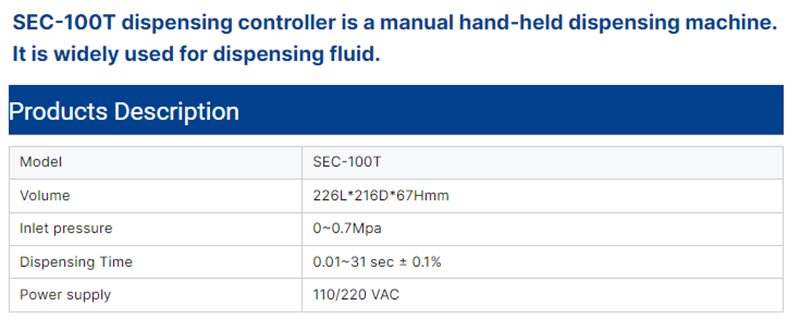 hand-held glue dispensing equipment