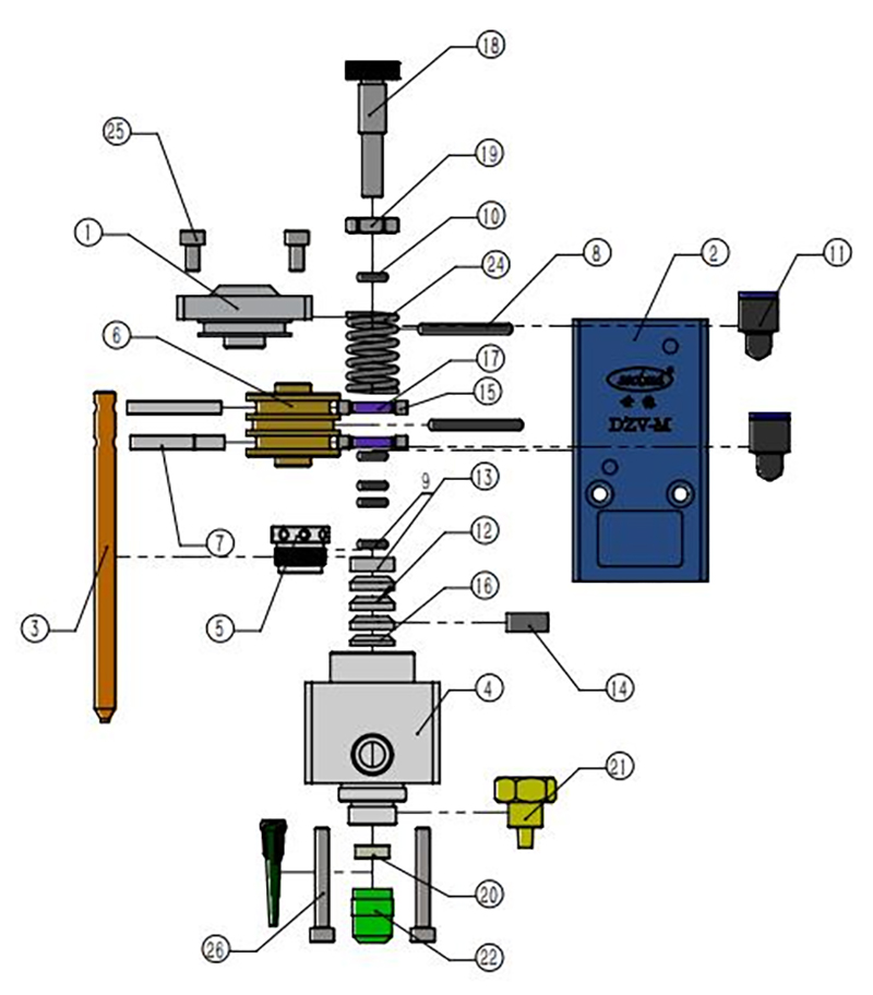 steel Needle glue dispensing Valve F-Z101