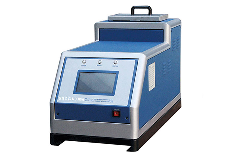 Hot melt adhesive spraying system