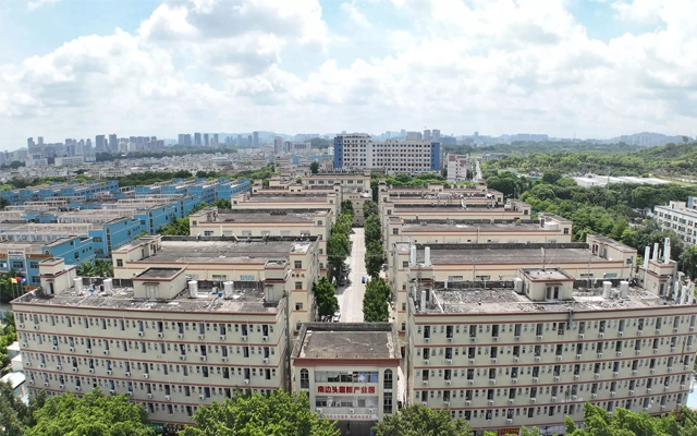 Panoramic display of the factory