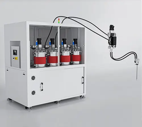Two-component precision gluing system