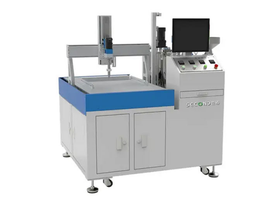 Two component glue potting machine