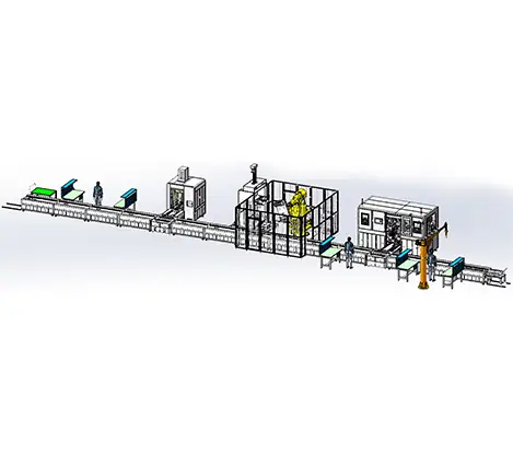 Automatic stacking production line for battery cells