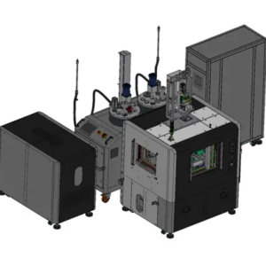 In-line vacuum potting machine