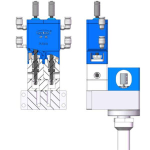 2k Two Part Double Liquid Dynamic Glue Dispensing Valve