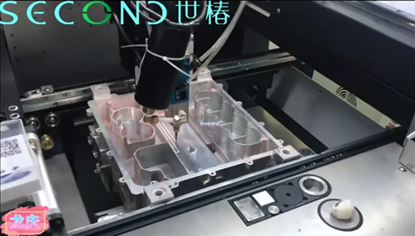 thermal grease to heat sinks using glue dispensing equipment