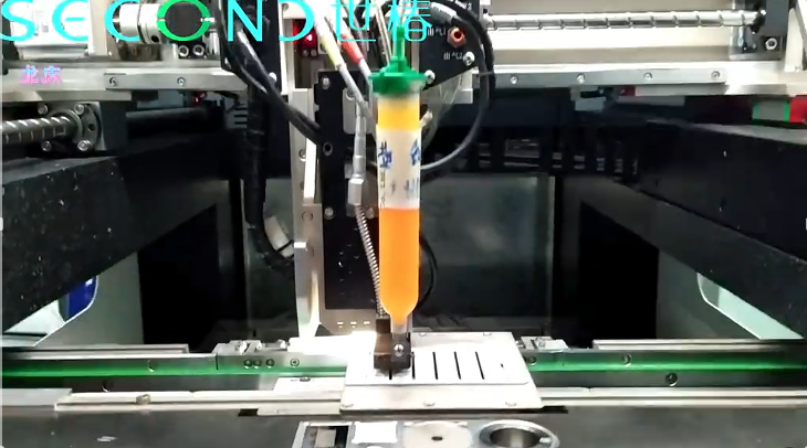 Application of LED chip and phosphor dot dispensing